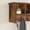 Prikabinamas paltas Sieninis Rūkyta ąžuolas 50 x 16 x 26 cm