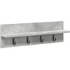 Prikabinamas paltas su saugykla Betono pilka 60 x 10,5 x 18 cm