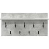Prikabinamas paltas su lentyna Betono pilka 80 x 40 x 12 cm