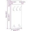 Prikabinamas paltas Sieninis Betono pilka 40 x 10 x 90 cm