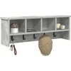Prikabinamas paltas su lentyna Betono pilka 75 x 16 x 26 cm