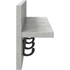 Prikabinamas paltas su saugykla Betono pilka 60 x 10,5 x 18 cm