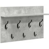 Prikabinamas paltas su lentyna Betono pilka 60 x 40 x 12 cm