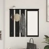 Prikabinamas paltas su lentyna juoda ąžuolo 84 x 10 x 80 cm