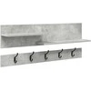 Prikabinamas paltas su lentyna Betono pilka 90 x 15 x 36 cm