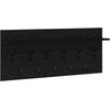 Prikabinamas paltas su lentyna Juodas ąžuolas 100 x 40 x 12 cm