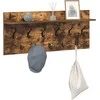 Prikabinamas paltas su lentyna Rūkyta ąžuolas 100 x 40 x 12 cm