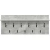 Prikabinamas paltas su lentyna Betono pilka 100 x 40 x 12 cm