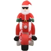Pripučiamas Kalėdų Senelis ant motociklo, LED, IP44, 160cm