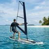 Pripučiamas SUP lenta su burės APEX 330 x 76 x 15 cm Mėlyna