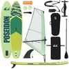 Pripučiamas SUP lenta su burės POSEIDON 330 x 76 x 15 cm Žalia