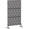 Privatumo žaliuzės 100 x 50 x 180 cm Plienas Juoda