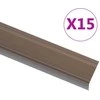 Profiliai laiptams, 15vnt., rudi, 100cm, aliuminis, L formos