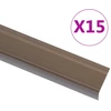 Profiliai laiptams, 15vnt., rudi, 100cm, aliuminis, L formos