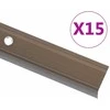 Profiliai laiptams, 15vnt., rudi, 100cm, aliuminis, L formos
