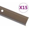 Profiliai laiptams, 15vnt., rudi, 100cm, aliuminis, L formos