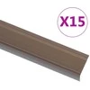 Profiliai laiptams, 15vnt., rudi, 90 cm, aliuminis, L formos