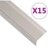 Profiliai laiptams, 15vnt., šampano, 100cm, aliuminis, L formos