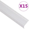 Profiliai laiptams, 15vnt., sidabro, 100cm, aliuminis, L formos