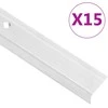 Profiliai laiptams, 15vnt., sidabro, 100cm, aliuminis, L formos