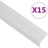 Profiliai laiptams, 15vnt., sidabro, 90 cm, aliuminis, L formos