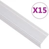 Profiliai laiptams, 15vnt., sidabro, 90 cm, aliuminis, L formos
