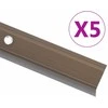Profiliai laiptams, 5vnt., rudi, 100cm, aliuminis, L formos