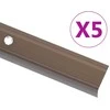 Profiliai laiptams, 5vnt., rudi, 100cm, aliuminis, L formos