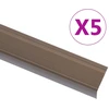 Profiliai laiptams, 5vnt., rudi, 90 cm, aliuminis, L formos
