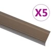 Profiliai laiptams, 5vnt., rudi, 90 cm, aliuminis, L formos