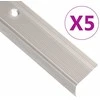 Profiliai laiptams, 5vnt., šampano, 90 cm, aliuminis, L formos