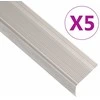 Profiliai laiptams, 5vnt., šampano, 90 cm, aliuminis, L formos