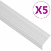 Profiliai laiptams, 5vnt., sidabro, 100 cm, aliuminis, L formos