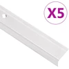 Profiliai laiptams, 5vnt., sidabro, 100 cm, aliuminis, L formos