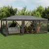 Proginė palapinė su 10 sienomis, antracito, 6x4m, HDPE