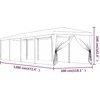Proginė palapinė su 10 tinklinių sienų, antracito, 3x12m, HDPE