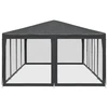Proginė palapinė su 12 sienomis, antracito, 8x4m, HDPE