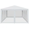 Proginė palapinė su 12 tinklinėmis sienomis, balta, 8x4m, HDPE