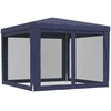 Proginė palapinė su 4 tinklinėmis sienomis, mėlyna, 3x3m, HDPE