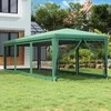 Proginė palapinė su 8 tinklinėmis sienomis, žalia, 3x9m, HDPE