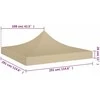 Proginės palapinės stogas, smėlio spalvos, 3x3m, 270 g/m²