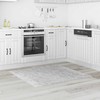 Neslystantis plaukuotas kilimas Pilka 120 x 120 cm PP