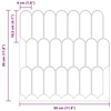 Pūkuota plytelė 10 pcs Pilkas marmuras 30 x 30 cm