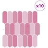 Pūkuota plytelė 10 pcs Rožinė 30 x 30 cm Poliuretanas ir PET