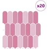 Pūkuota plytelė 20 pcs Rožinė 30 x 30 cm Poliuretanas ir PET