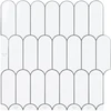 Pūkuota plytelė 50 pcs Balta pilka 30 x 30 cm