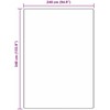 Neslystantis plaukuotas kilimas Tamsiai pilka 240 x 340 cm PP