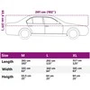 Pusės automobilio uždangalas su kabliukais, sidabrinis, M, PEVA