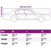 Pusės automobilio uždangalas su kabliukais, sidabrinis, L, PEVA