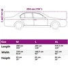 Pusės automobilio uždangalas su kabliukais, sidabrinis, L